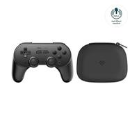 8Bitdo Pro 2 - Controlador Bluetooth inalámbrico con funda de viaje, actualización de joystick de efecto Hall, Gamepad retro para Switch/Switch 2, PC, Android, Steam Deck y Apple (edición negra)