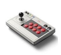 8BitDo Retro Arcade Fight Stick - Joystick de 8 vías con 2 botones macro dedicados y función turbo para interruptor y ventanas de PC, compatible con Bluetooth inalámbrico, receptor de 2.4 G y conexión