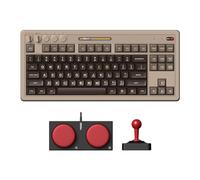 8Bitdo Retro Mechanical Keyboard, Bluetooth/2.4G/USB-C Hot Swappable Gaming Keyboard with 87 Keys, Dual Super Buttons and Super Stick for Windows and Android - C64 Edition - QWERTY English Keyboard