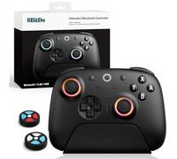 8Bitdo Ultimate 2 Mando Bluetooth (Actualización del Joystick TMR), Anillo de Fuego RGB, Gatillos conmutables Efecto Hall/Táctiles, Vibración y Control de Movimiento para Switch 2, Windows PC (Negro)