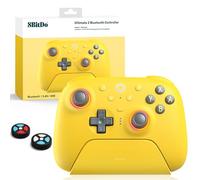 8Bitdo Ultimate 2 Mando Bluetooth Para Switch 2, Switch, PC Con Windows, Joystick TMR, Anillo Fuego RGB, Gatillos Táctiles De Efecto Hall Conmutables, Vibración, Botones L4/R4 Reasignables, Amarillo