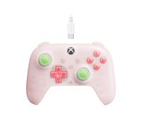 8Bitdo Ultimate Mini controlador con cable con anillo de fuego de iluminación RGB, joysticks y gatillos de efecto Hall, para Xbox Series X|S, Xbox One, Windows 10/11, con licencia oficial (rosa