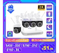 8CH 4MP WiFi IP Camera System Surveillance Kit Auto Tracking Two-way Night Vision Wireless Security Camera 8CH 8PCS Cameras