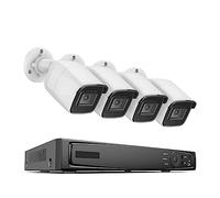 8CH 8MP Ultra HD PoE Sistema De Seguridad De Video En Red 4K H.265 Vigilancia NVR 8MP H800 Audio En Cámaras PoE CCTV Bullet(None,8CH NVR 4PCS Cameras)