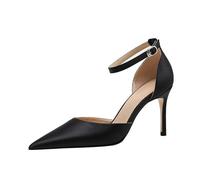 8CM / 3.15IN Tacones Altos Sexy Mujer Tacón de Aguja De Moda Vestido De Noche Zapatos De Noche Zapatos De Stripper De Pole Dancer para Damas,Negro,39 EU