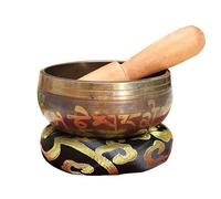 8cm Tibetan Singing Meditation Bowl, Handmade Offering Bowl for Yoga Chakra Healing Mindfulness