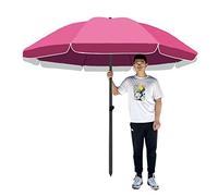 8ft/240cm Garden Round Beach Umbrella Market Outdoor Table Umbrella Sun Protection Umbrella For Pool Lawn Deck No Base D