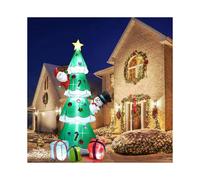 8FT Christmas Inflatable Tree Decorations,Christmas Tree Built-in Rotating Color LED Lights with Inf