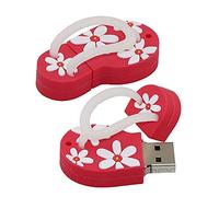 8GB Flip Flop Forma USB Stick USB 2.0 Memory Stick Flash Drive Unidad de Memoria USB PenDrive U Disco de Almacenamiento Almacenamiento de Datos USB Flash Disk con Cadena (Rojo)