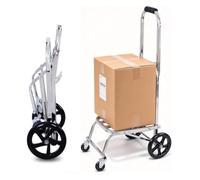 8in Big Wheel Pull Truck Trolley, Load Capacity Of 330 Lbs Folding Shopping Trailer Portable Stainless Steel Luggage Cart Visit The Etlegor Store