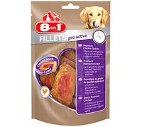 8in1 Fillet Pro Active Golosinas para Perros Adultos y Mayores de Razas Grandes - Fortalece la Movilidad - Pollo - 80g
