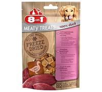 8in1 Meaty Treats - Golosinas para Perros liofilizadas de Pato, 100% Carne, sin Cereales y sin azúcar, Bolsa de 50 g