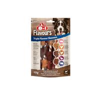 8in1 Triple Flavour - Brochetas para Perros de Todos los tamaños, con pechuga de Pollo, pechuga de Pato e hígado de Pollo, Aprox. 6 brochetas, 113 g