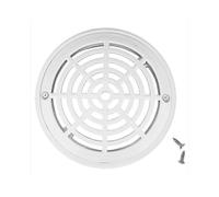 8Inch Pool Main Drain Cover the Top Grate Bottom Mounting Plates White Replacement Pool Drain Cover n
