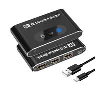 8K@60Hz HDMI Switch 2.1, Bi-Directional Splitter 2 in 1 out & 1 in 2 out, Selector Switch Soporta 4K@120Hz 1080P@240Hz, 2 Puertos 48Gbps Compatible Roku TV Monitor Proyector