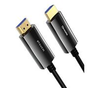 8K Cable de Fibra óptica HDMI 15M,Stouchi Cable HDMI 2.1 48Gbps de Ultra Alta Velocidad,Clasificación CL3 para Pared,AOC Compatible con 8K@60Hz,HDR Dinámico eARC Dolby HDCP2.2 para PS5,Xbox SeriesX,PC