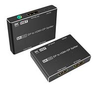 8K DisplayPort 1.4 Splitter Displayport & HDMI, BolAAzuL 1 Entrada 2 Salida Multi-Stream Transporta DP in HDMI 2.1 & Displayport out Soporte 8K@30Hz 4K@144Hz