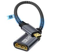 8K Micro HDMI@HDMI,20cm 8K@60Hz 4K@120/240Hz Adaptador Micro HDMI 2.1 eARC Dolby Atmos HDR Ultra High Speed HDCP Compatible con Raspberry Pi 5/4 Hero 7 Cámara DSLR Monitor Portátil PS5,G8 G9,HDTV