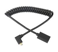 8K60Hz Micro HD a HD Interfaz Multimedia Cable Fino de Resorte Hembra OD4.0 Cámara Tablet a TV Cable de Conexión Universal Cable de Resorte Hembra de Cabeza (Doblado a la Derecha