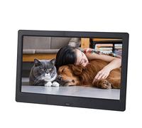 8KLANMMQ 10" HD LED Screen Digital Photo e Alarm Clock MP3/4 Movie Player Black (Color : White Size : One Size) (Black One Size)