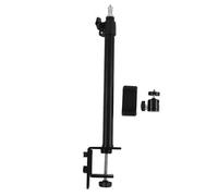 8KLANMMQ Abrazadera C Soporte de Luz Soporte de Escritorio 2 Secciones Ajustable Teléfono Video para Smartphone LED Transmisión en directo (Color: Negro)