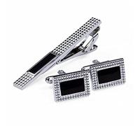 8KLANMMQ Gemelos con clip para corbata para regalo para hombre, diseño clásico, gemelos, clip de corbata (color: talla A, talla única)