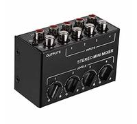 8KLANMMQ Mini mezclador estéreo pasivo RCA mezclador pasivo de 4 canales mezclador pequeño dispensador estéreo