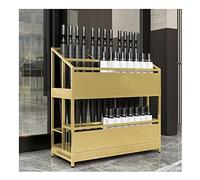 8KLANMMQ Paragüero de metal comercial, paraguas organizador de paraguas de entrada de hotel de oficina de escuela, tiene capacidad para 40-75 paraguas (color: negro, tamaño: 68 x 32 x 70 cm) (oro 48 x