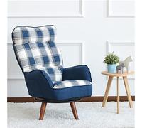 8KLANMMQ Sillón plegable reclinable silla giratoria baja silla con brazo giratorio contemporáneo muebles para el hogar (color: azul, tamaño: 108 x 70 x 60 cm) (azul 108 x 70 x 60 cm)