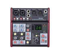 8KLANMMQ SM-66 Portable 4-Channel Sound Card Mixing Console Mixer Built-in 16 Effects with USB Audio Interface Supports 5V Power Bank