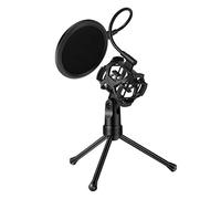 8KLANMMQ Soporte de filtro pop para micrófono, soporte de trípode de escritorio, kit antired, soporte flexible de cuello de cisne