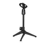 8KLANMMQ Soporte para micrófono de escritorio, mini soporte de mesa portátil, soporte de micrófono ajustable, soporte de clip de micrófono, soporte ligero (estilo: A) (B)