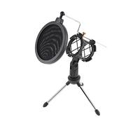 8KLANMMQ Soporte universal antigolpes para micrófono de sobremesa, soporte de trípode