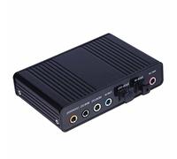 8KLANMMQ Tarjeta de sonido de audio óptico externo USB de 6 canales 5.1 para portátil, PC, portátil, tarjeta de sonido USB externa profesional (color: A) (B)
