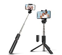 8KLANMMQ Trípode de selfie inalámbrico para dispositivos, portátil, ligero, para uso en casa, viajes, antivibraciones, de mano