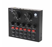 8KLANMMQ V8 Audio USB Tarjeta de sonido externa Auriculares Micrófono Webcast Entretenimiento Personal Transmisión en vivo para PC, Teléfono Computadora