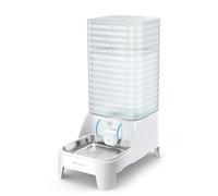 8L Bebedero Gatos por Gravedad con Grifo Patentado, Comedero Gato automático con Filtro y Base Ajustable, Boca Ancha para fácil Limpieza, Materiales Aptos para Alimentos