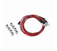 8Leds LED Light Set Headlight Taillight for 1/10 RC Car Truck Crawler 4pcs white leds