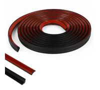 8m Tiras Decorativas Flexibles Autoadhesivos, Molduras Decorativas Pared, Moldura Flexible Autoadhesivos TPE, Molduras Decorativas para Bordes de Pared, Techo y Encimeras (black)