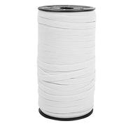 8mm 100yard Elastic Band Sewing Accessory Flat Knitted Elastic Craft Clothing DIY Black White 0.31in Polypropylene (White)