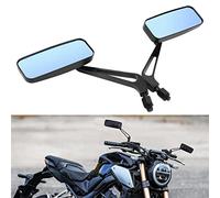 8mm 10mm Motocicleta Rectángulo Espejo Lateral, Ala Moto Espejo Retrovisor Para Cruiser Scooter Chopper Touring Bobber