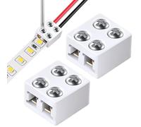 8mm LED Light Strip Connectors - Tool Free Joining Accessories, Flexible Tape Lighting Adapter | Solderless Coupling Solutions, Multicolor Gabinete Display Accent Illumination For Home Kitchen Shelf