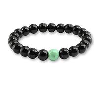 8mm Natural Turquoises Bracelet Classic Bright Black Yoga Beaded Bracelets for Men Women Best Friend Charm Jewelry Gift-bright black 3_China