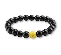 8mm Natural Turquoises Bracelet Classic Bright Black Yoga Beaded Bracelets for Men Women Best Friend Charm Jewelry Gift-bright black 2_China