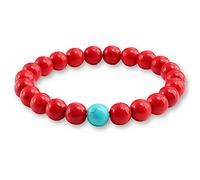8mm Natural Turquoises Bracelet Classic Bright Black Yoga Beaded Bracelets for Men Women Best Friend Charm Jewelry Gift-red 1_China