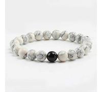 8mm Natural Turquoises Bracelet Classic Bright Black Yoga Beaded Bracelets for Men Women Best Friend Charm Jewelry Gift-black line pine_China