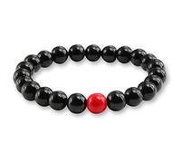8mm Natural Turquoises Bracelet Classic Bright Black Yoga Beaded Bracelets for Men Women Best Friend Charm Jewelry Gift-bright black 4_China