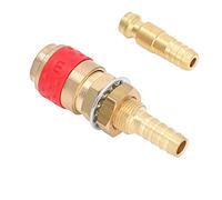 8mm Torch Hose Adapter Kit | Brass Quick Coupler Fitting for MIG TIG Welding Tool | Long - lasting Connector for Welding Torch & Plug | Standard Size M8 Inner Diameter (Red)