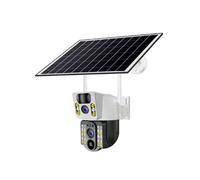 8MP 4K HD Solar 4G Sim Lente Dual V380pro Cámaras IP de Seguridad Inteligentes de Baja Potencia Detección Humana PIR para Exteriores