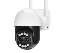 8MP Lente dual 2.8mm -12mm 8X Zoom 4K PTZ Cámara IP Exterior AI Human Tracking CCTV Audio Cámara de vigilancia de seguridad for el hogar(NO SD Card)